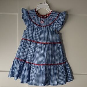 Cynthia Rowley Blue and Red Gingham Dress